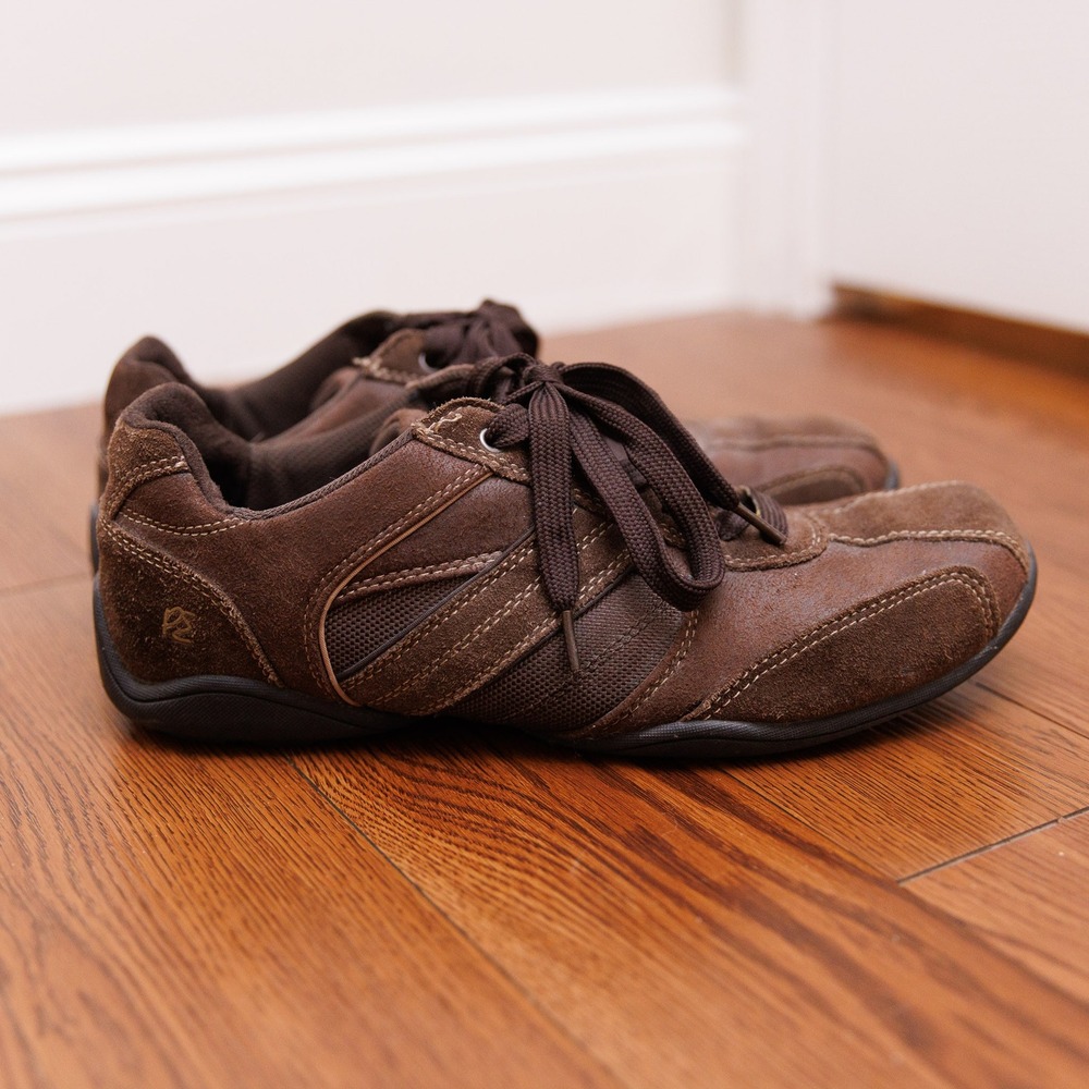 Perry Ellis America Blake Mens Brown Leather Suede Sneakers Size 9.5 - Picture 4 of 7